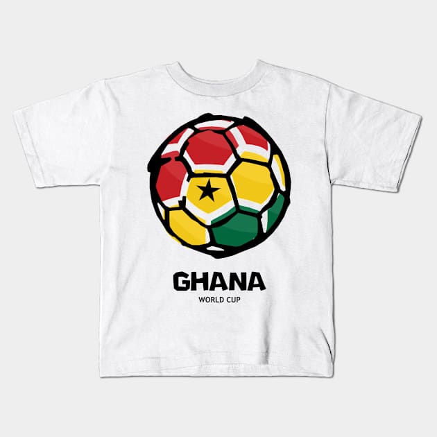 Ghana Football Country Flag Kids T-Shirt by KewaleeTee